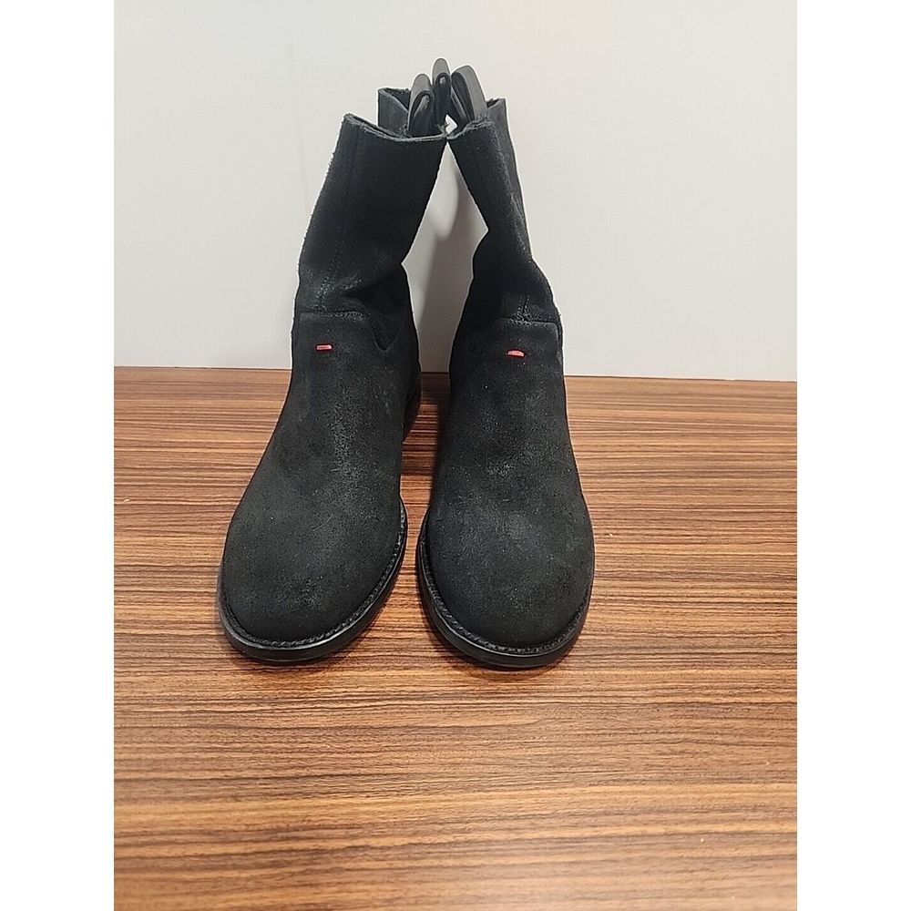 ED Ellen DeGeneres Leather Ankle‎ Boots Sebring Black Women's Size 6.5 Booties
